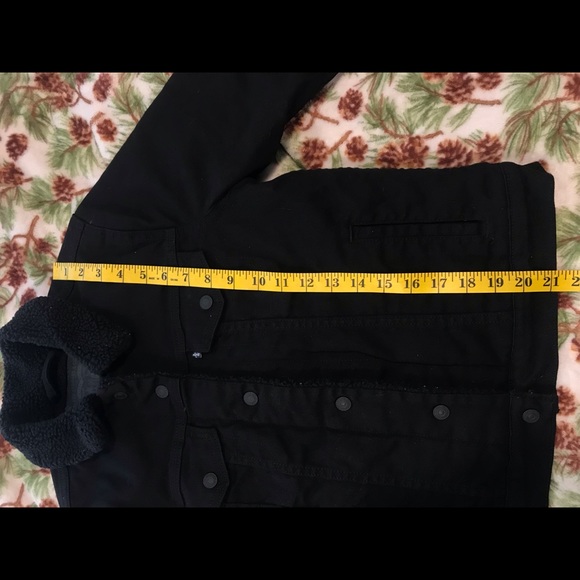 😍Levi’s Black Wool Lined Denim Jacket - Picture 2 of 6